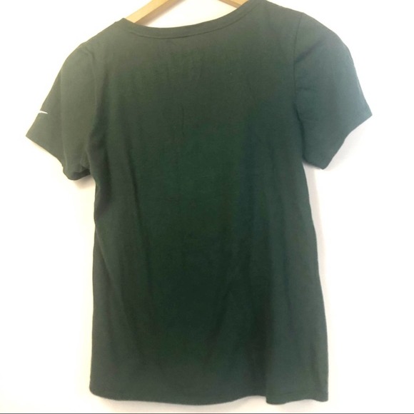 The Nike Tee Athletic Cut Green Logo Short Sleeve T Shirt Women's Size Medium - Picture 4 of 5